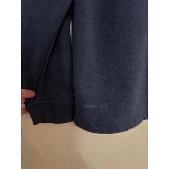 Public Rec Mens XL Weekend Half Zip Pullover Navy Blue Sweater French Terry - Picture 6 of 7